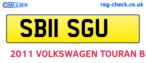 SB11SGU are the vehicle registration plates.
