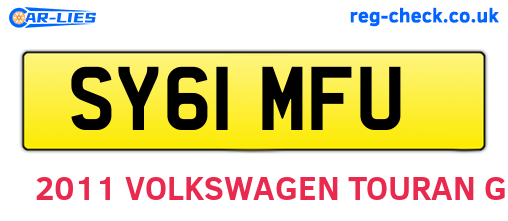 SY61MFU are the vehicle registration plates.