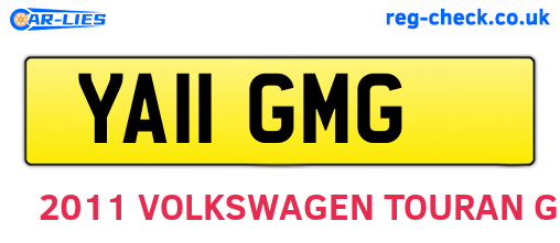 YA11GMG are the vehicle registration plates.