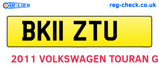 BK11ZTU are the vehicle registration plates.
