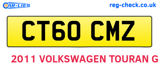 CT60CMZ are the vehicle registration plates.