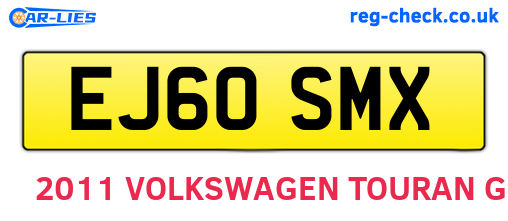 EJ60SMX are the vehicle registration plates.