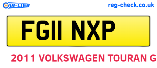 FG11NXP are the vehicle registration plates.