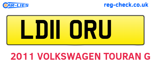 LD11ORU are the vehicle registration plates.