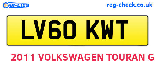 LV60KWT are the vehicle registration plates.