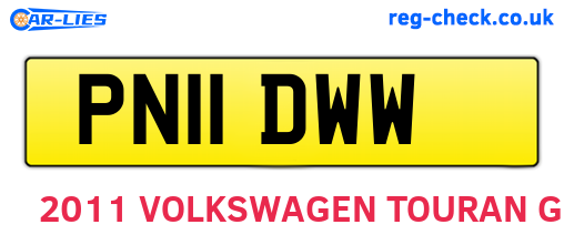 PN11DWW are the vehicle registration plates.