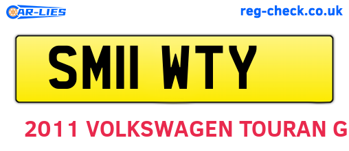 SM11WTY are the vehicle registration plates.