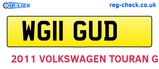 WG11GUD are the vehicle registration plates.