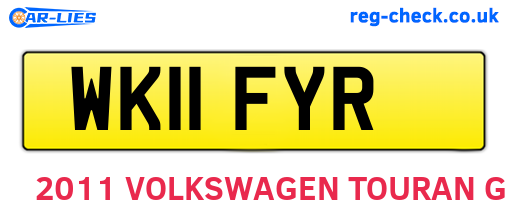 WK11FYR are the vehicle registration plates.