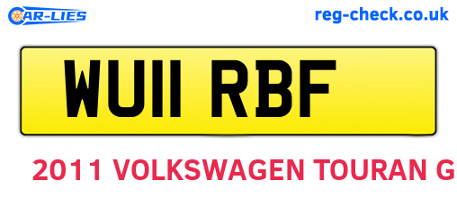WU11RBF are the vehicle registration plates.
