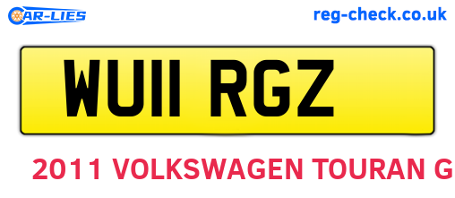 WU11RGZ are the vehicle registration plates.