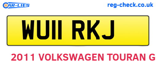 WU11RKJ are the vehicle registration plates.