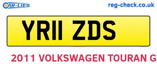 YR11ZDS are the vehicle registration plates.