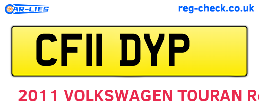 CF11DYP are the vehicle registration plates.