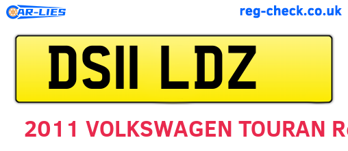 DS11LDZ are the vehicle registration plates.