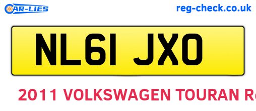 NL61JXO are the vehicle registration plates.