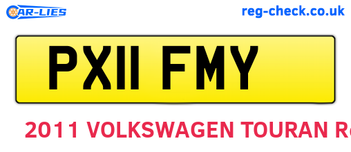 PX11FMY are the vehicle registration plates.