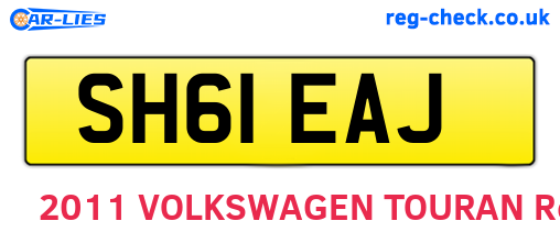 SH61EAJ are the vehicle registration plates.