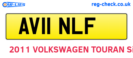 AV11NLF are the vehicle registration plates.