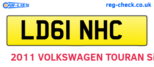 LD61NHC are the vehicle registration plates.