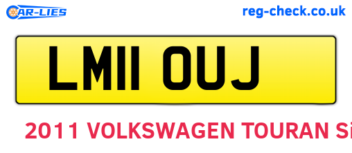 LM11OUJ are the vehicle registration plates.