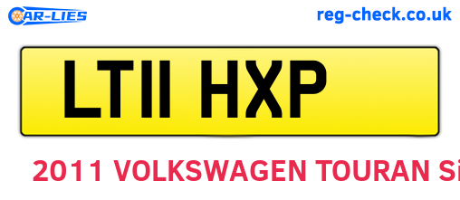 LT11HXP are the vehicle registration plates.