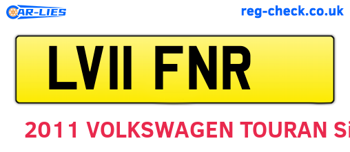 LV11FNR are the vehicle registration plates.