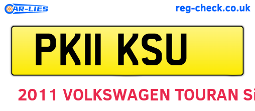 PK11KSU are the vehicle registration plates.