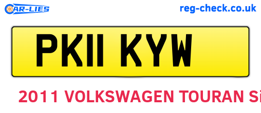 PK11KYW are the vehicle registration plates.