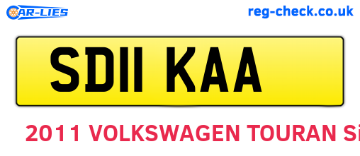 SD11KAA are the vehicle registration plates.