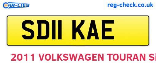 SD11KAE are the vehicle registration plates.