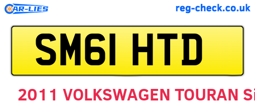 SM61HTD are the vehicle registration plates.