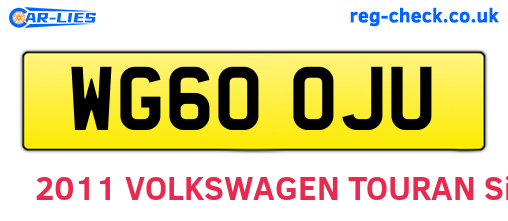 WG60OJU are the vehicle registration plates.