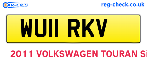 WU11RKV are the vehicle registration plates.