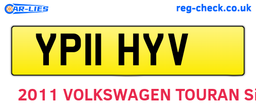 YP11HYV are the vehicle registration plates.