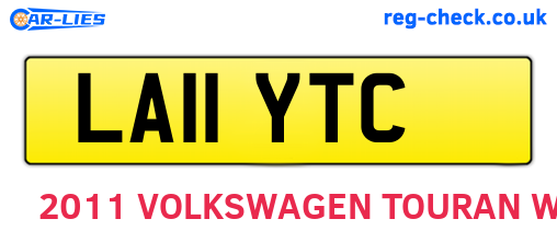 LA11YTC are the vehicle registration plates.