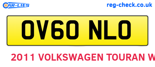 OV60NLO are the vehicle registration plates.