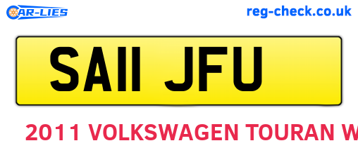 SA11JFU are the vehicle registration plates.