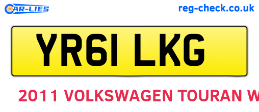 YR61LKG are the vehicle registration plates.