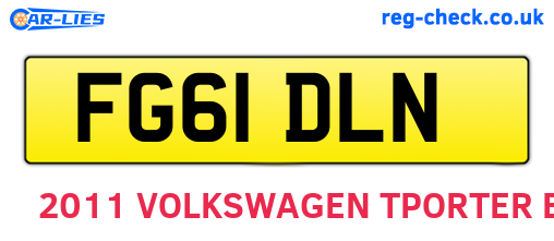 FG61DLN are the vehicle registration plates.