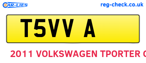 T5VVA are the vehicle registration plates.