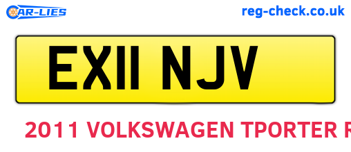 EX11NJV are the vehicle registration plates.