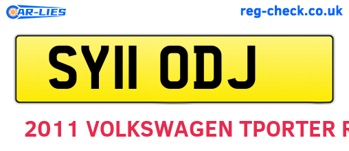 SY11ODJ are the vehicle registration plates.