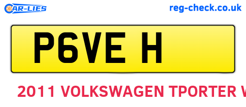 P6VEH are the vehicle registration plates.