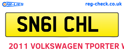 SN61CHL are the vehicle registration plates.