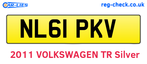 NL61PKV are the vehicle registration plates.