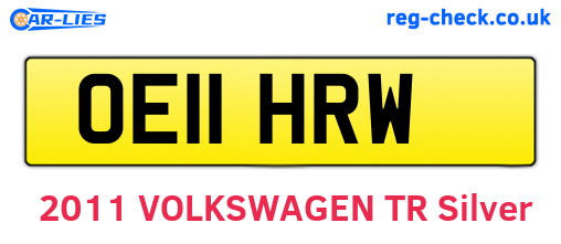 OE11HRW are the vehicle registration plates.