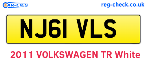 NJ61VLS are the vehicle registration plates.
