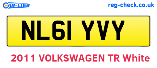 NL61YVY are the vehicle registration plates.