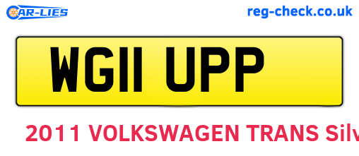 WG11UPP are the vehicle registration plates.